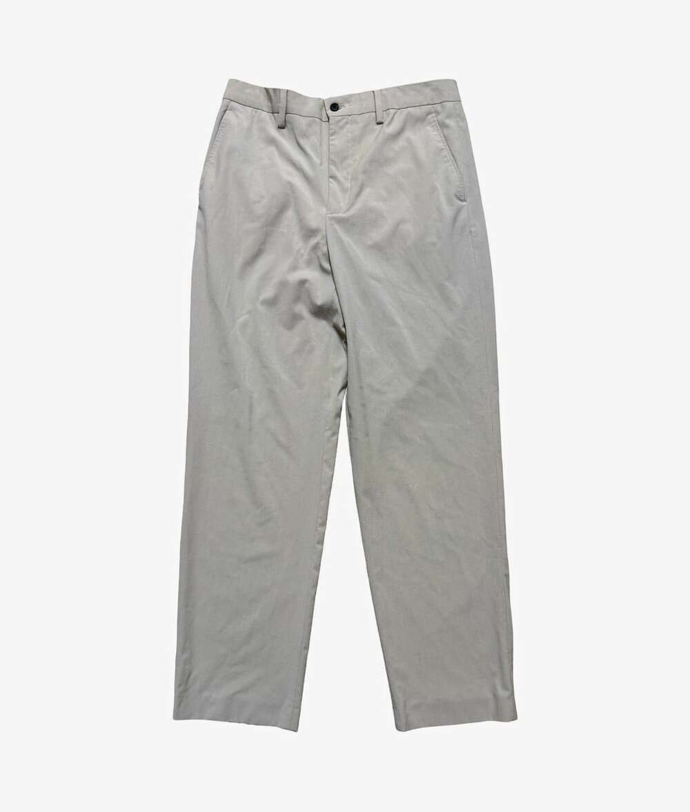 ZARA Chino Pants Mens 31W Beige Twill Stretch Regular Fit Straight Flat Front